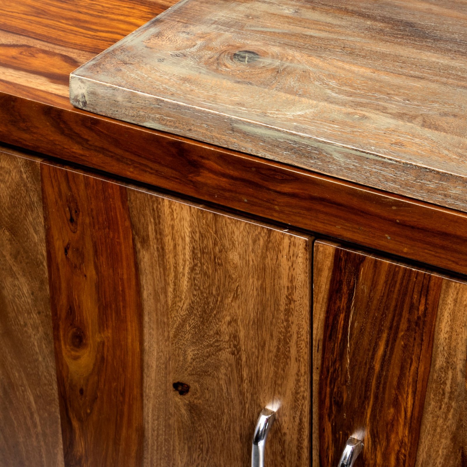 Ikiriya Dublin Sheesham Wood Minimalist TV Entertainment Unit for TV upto 60 inch in Teak Finish - Image 6