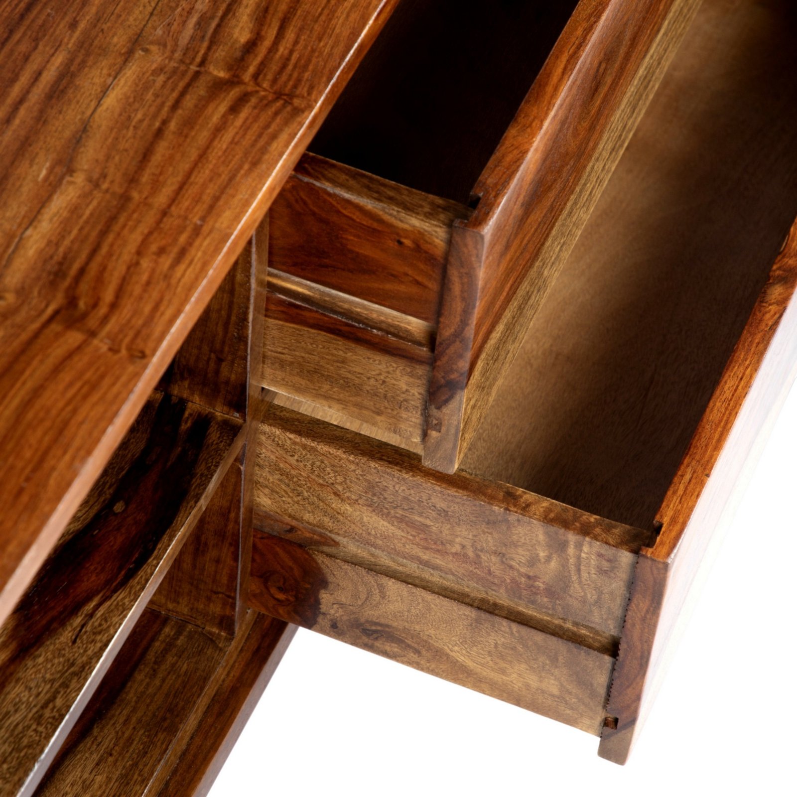 Ikiriya Allen Sheesham Wood Contemporary TV Entertainment Unit for TV upto 70 inch in Teak Finish - Image 4