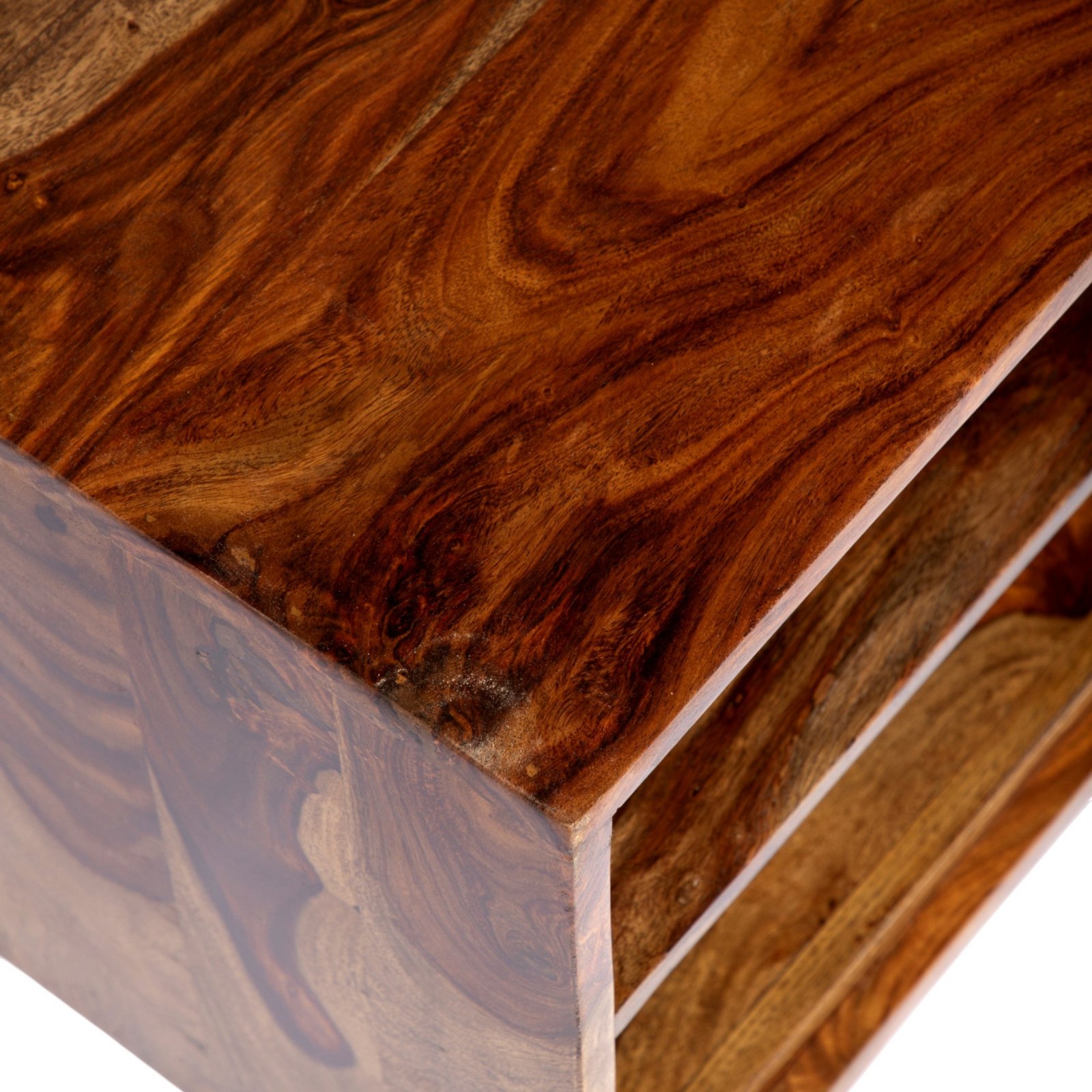 Ikiriya Allen Sheesham Wood Contemporary TV Entertainment Unit for TV upto 70 inch in Teak Finish - Image 6