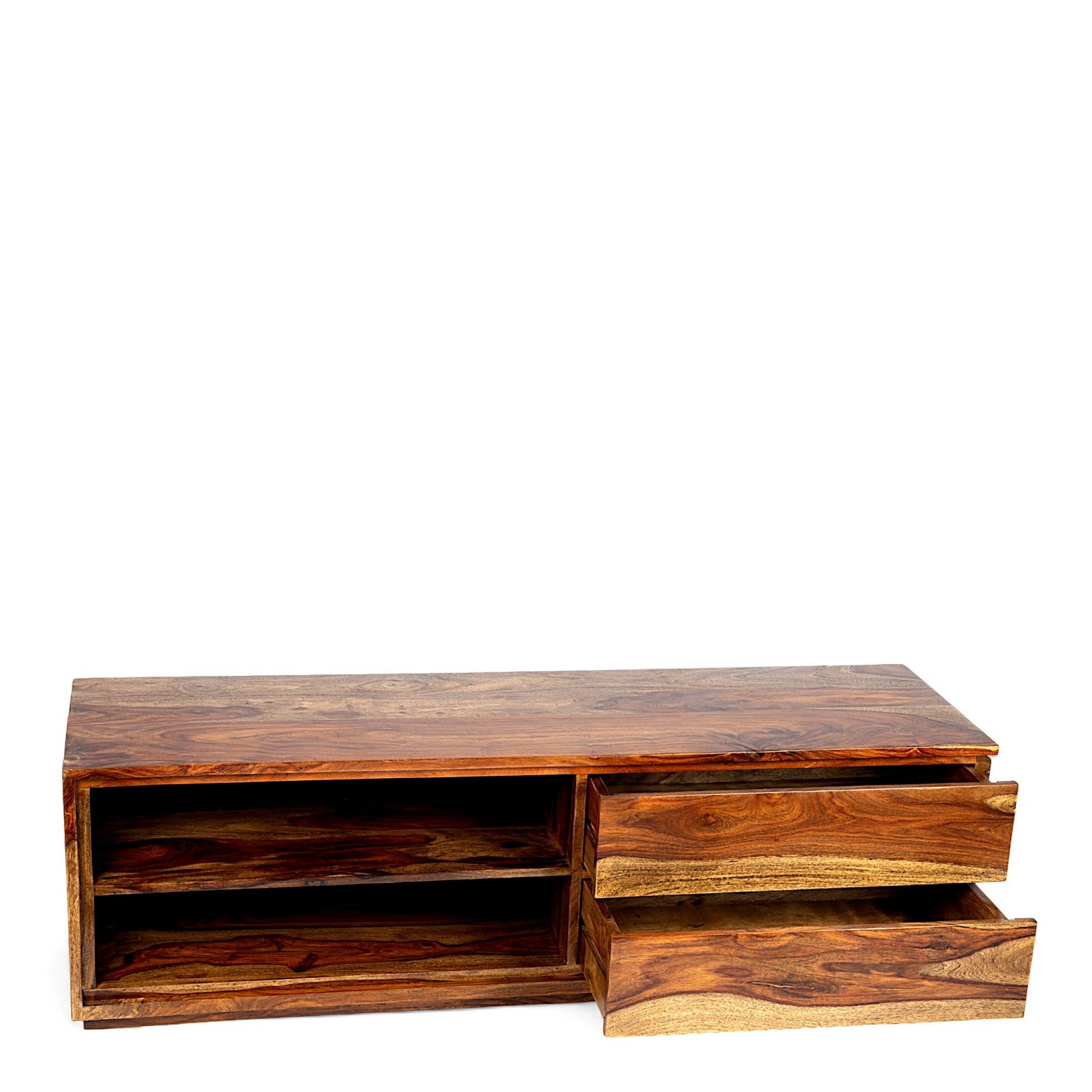 Ikiriya Allen Sheesham Wood Contemporary TV Entertainment Unit for TV upto 70 inch in Teak Finish - Image 8