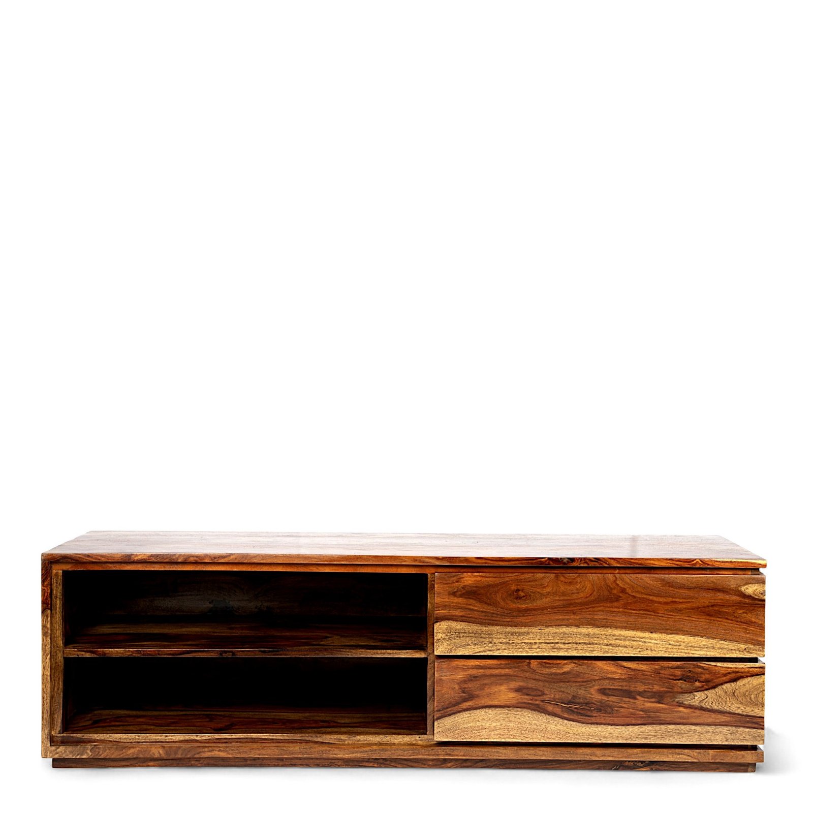 Ikiriya Allen Sheesham Wood Contemporary TV Entertainment Unit for TV upto 70 inch in Teak Finish - Image 9