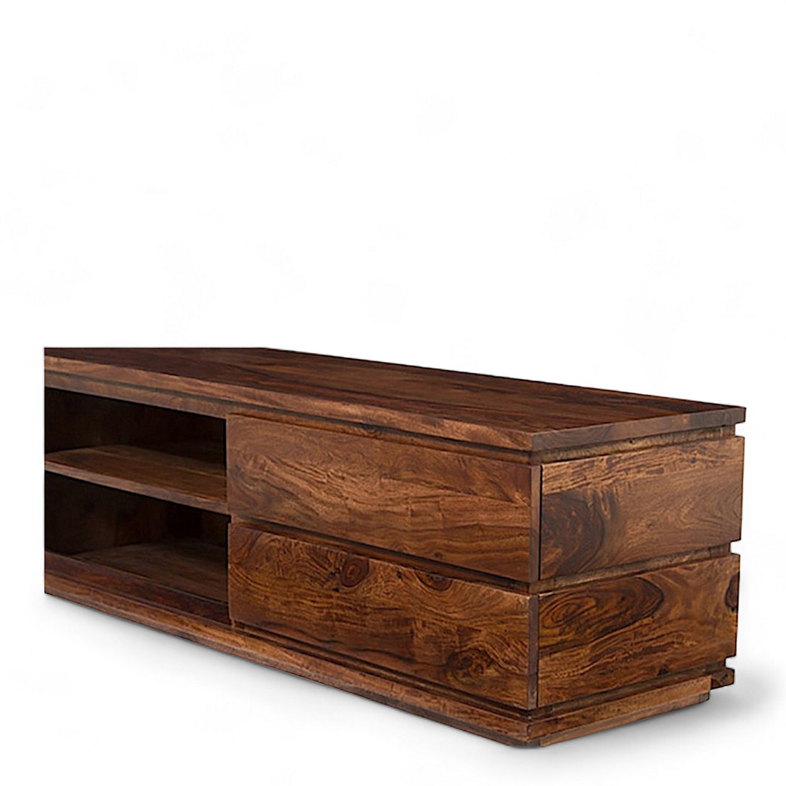 Ikiriya Allen Sheesham Wood Contemporary TV Entertainment Unit for TV upto 70 inch in Provisional Teak Finish - Image 6