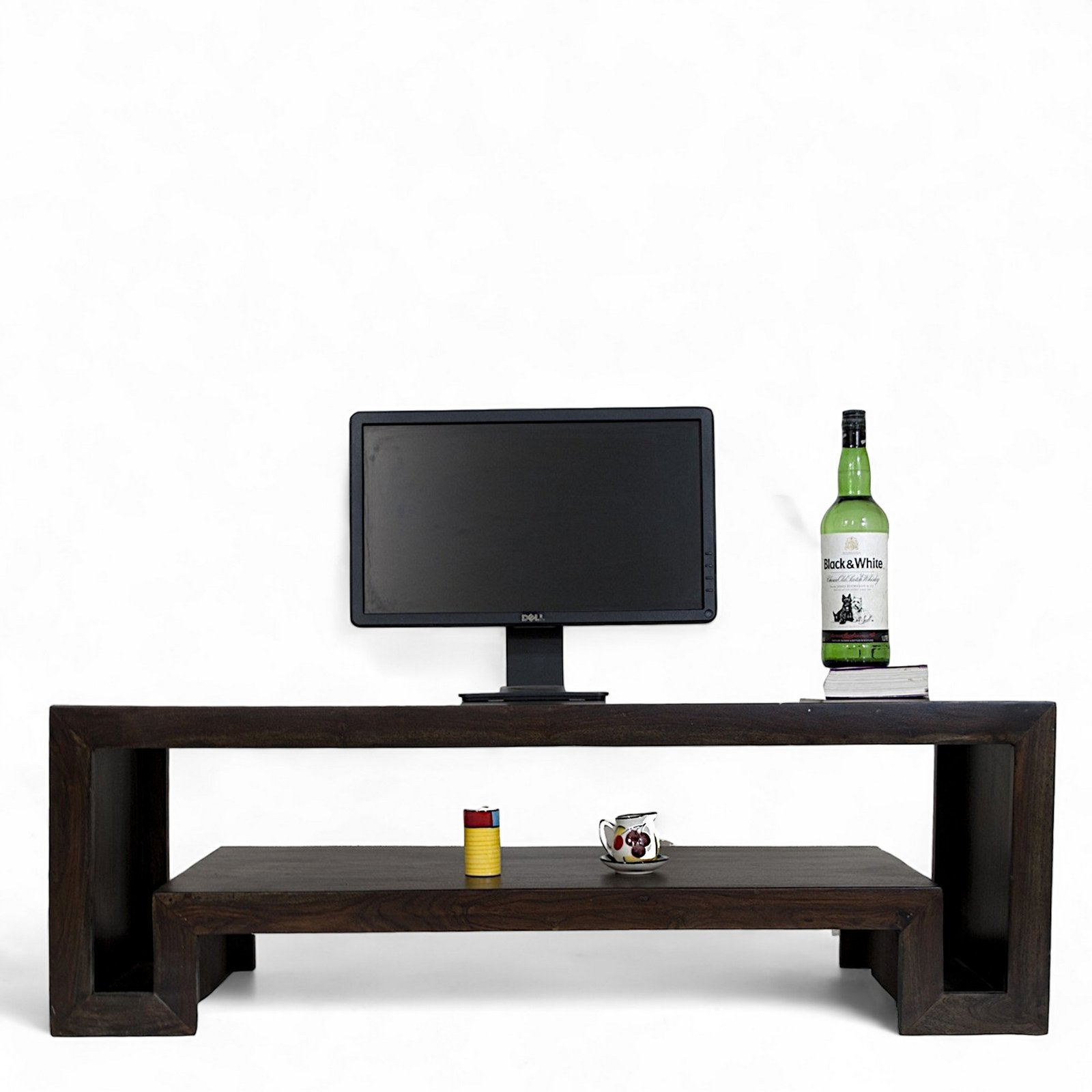 Ikiriya Elder Sheesham Wood Contemporary TV Entertainment Unit for TV upto 55 inch in Dark Mahagony Finish - Image 2