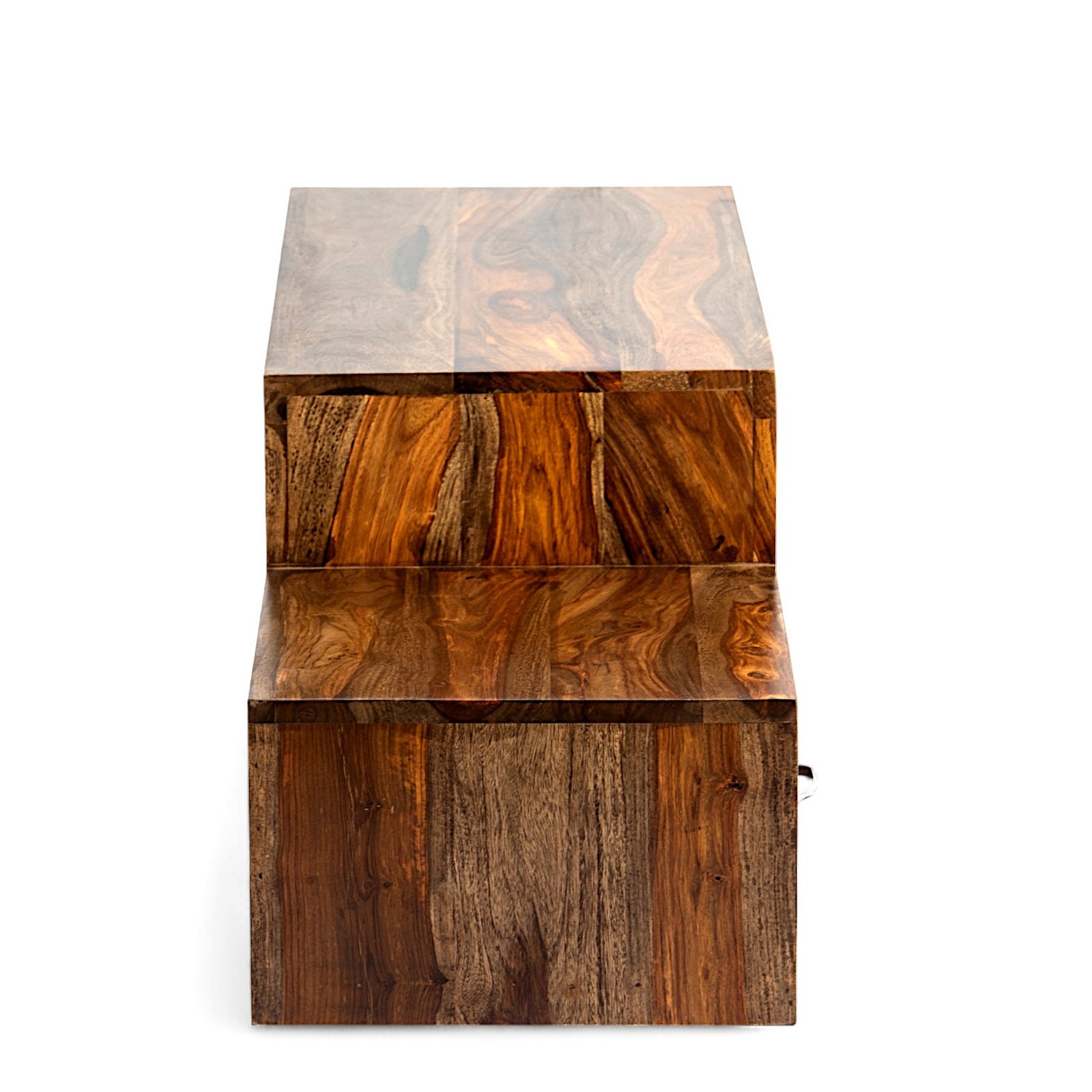 Ikiriya Vintara Sheesham Wood Contemporary TV Entertainment Unit for TV upto 60 inch in Teak Finish - Image 3