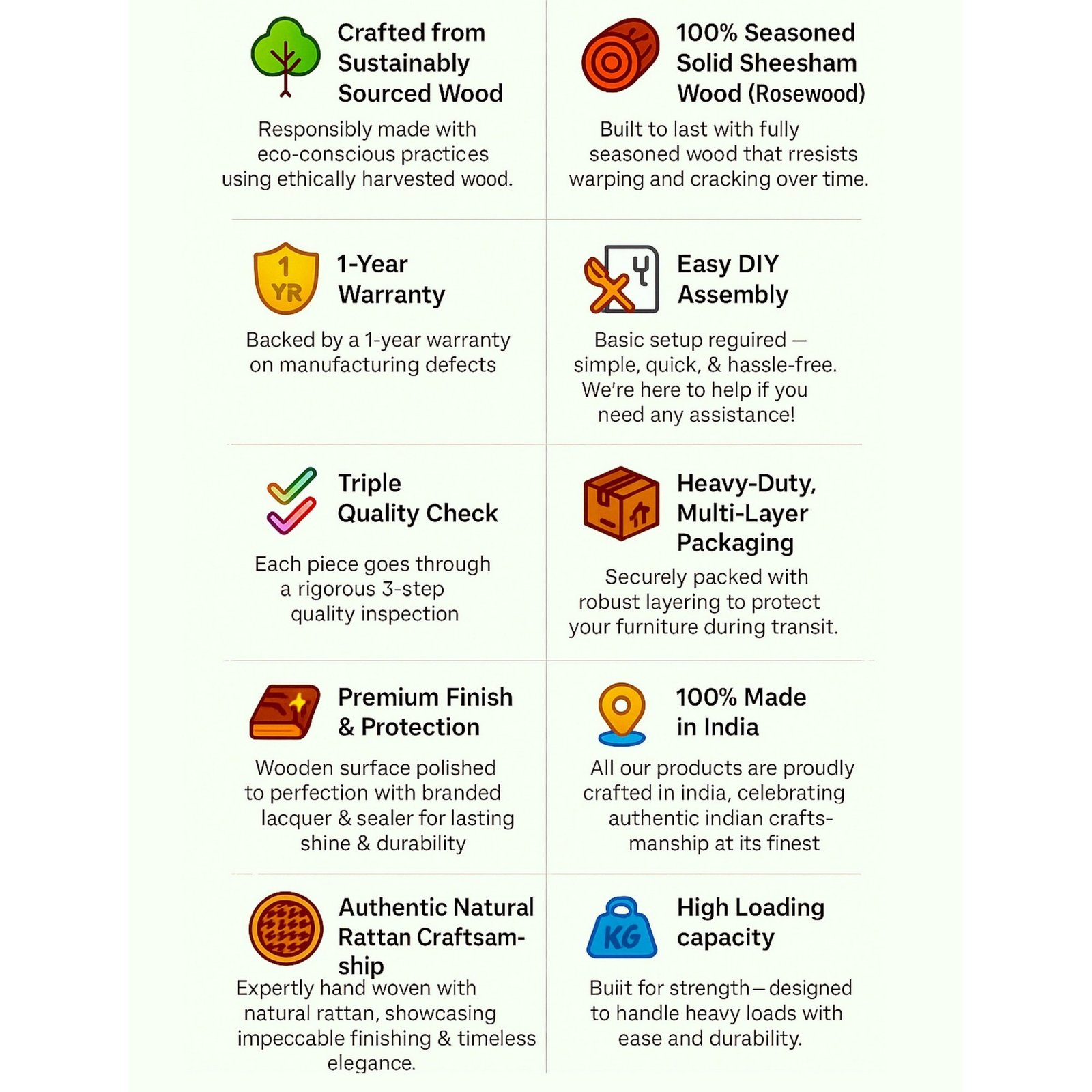 Ikiriya Rockport Sheesham Wood Mid Century Console Table with Rattan Work - Image 6