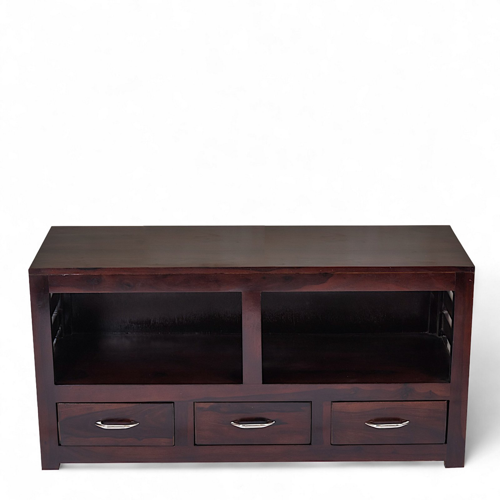 Ikiriya Allen Sheesham Wood Contemporary TV Entertainment Unit / Cabinet for TV upto 60 inch in Dark Walnut Finish - Image 2