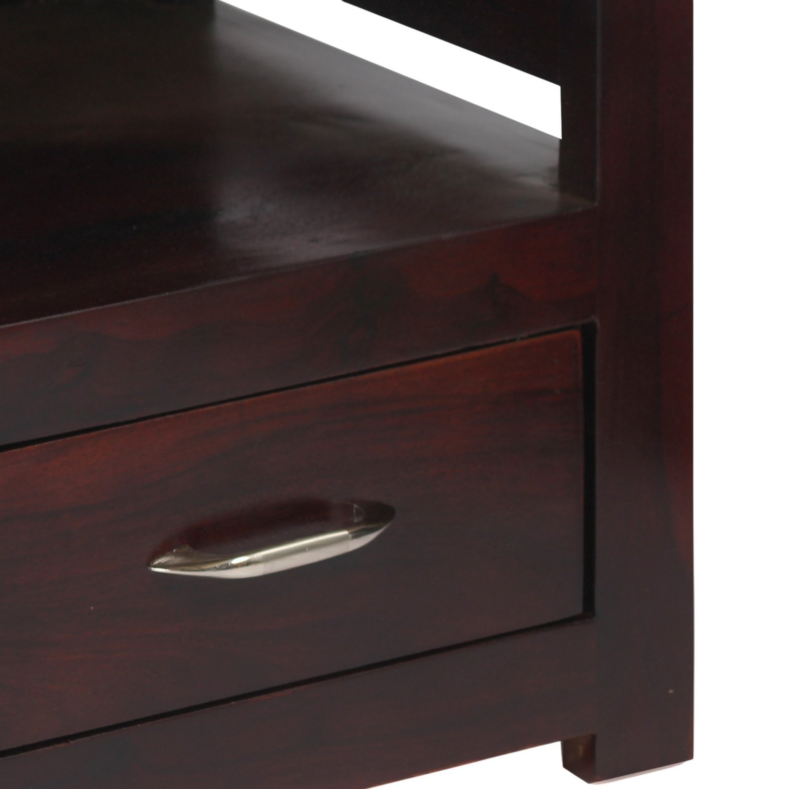 Ikiriya Allen Sheesham Wood Contemporary TV Entertainment Unit / Cabinet for TV upto 60 inch in Dark Walnut Finish - Image 6