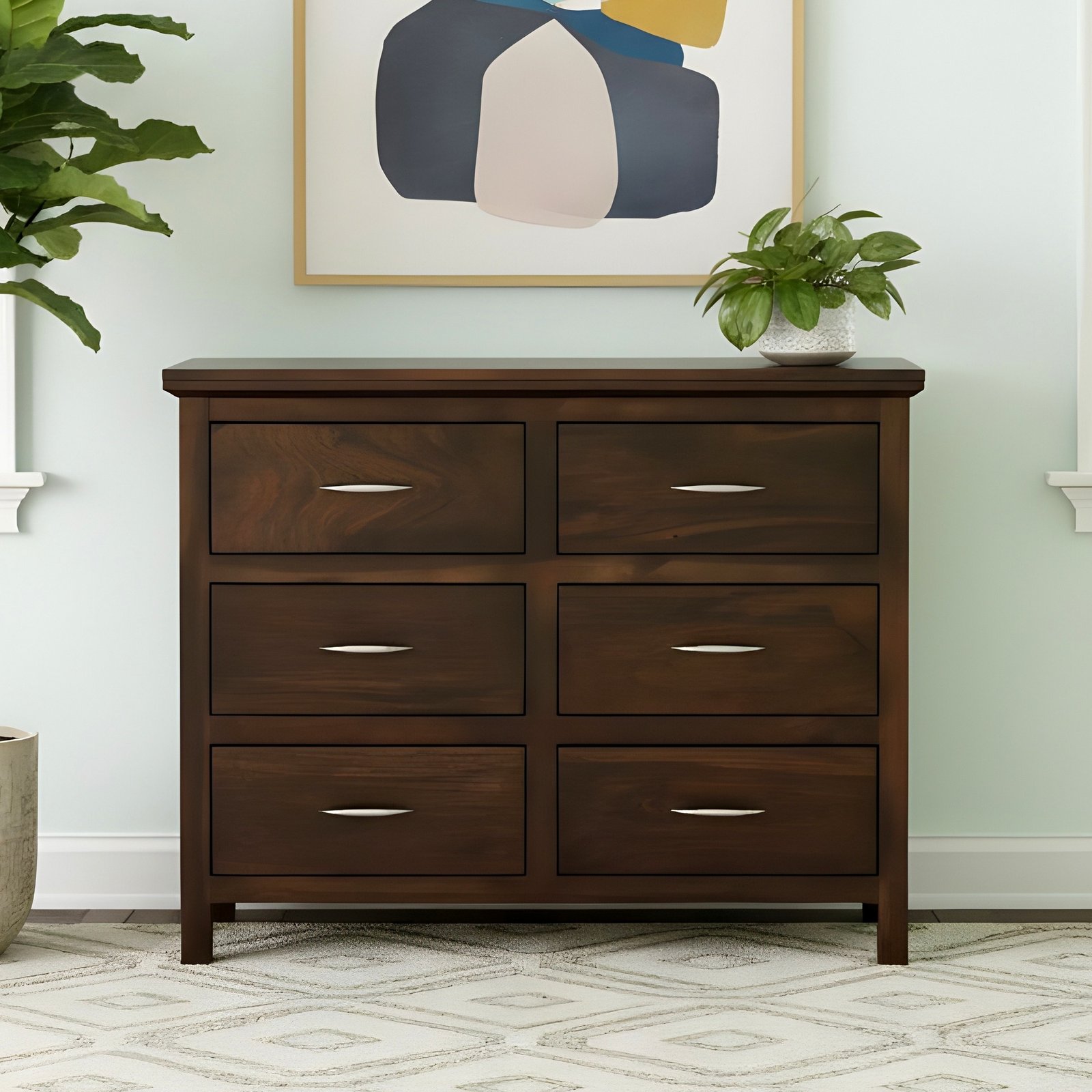 Ikiriya Elder Sheesham Wood Contemporary Cabinet/ Chest of Drawers in Provisional Teak Finish - Image 11