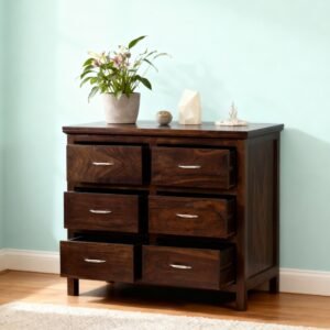 Ikiriya Elder Sheesham Wood Contemporary Cabinet/ Chest of Drawers in Provisional Teak Finish