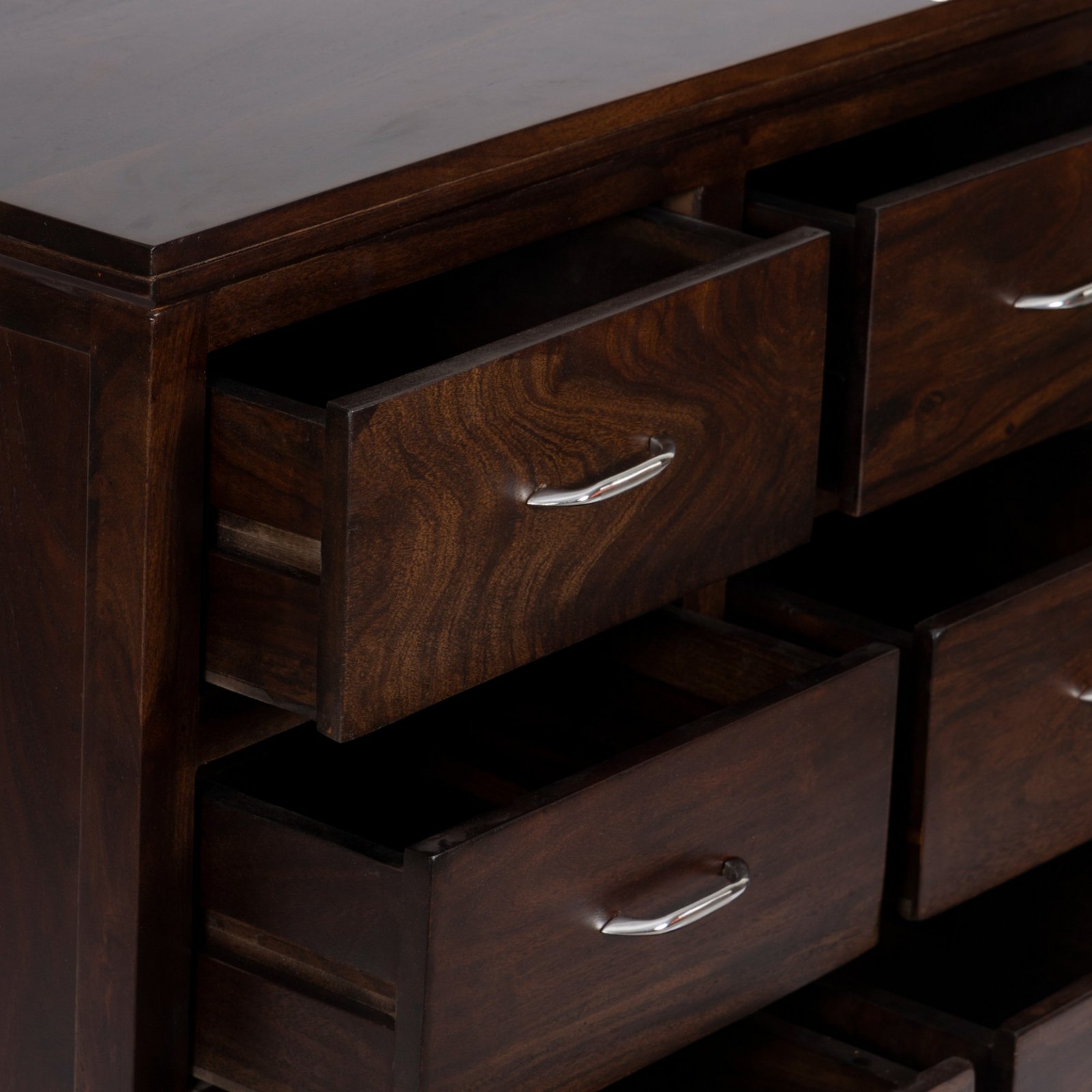 Ikiriya Elder Sheesham Wood Contemporary Cabinet/ Chest of Drawers in Provisional Teak Finish - Image 8