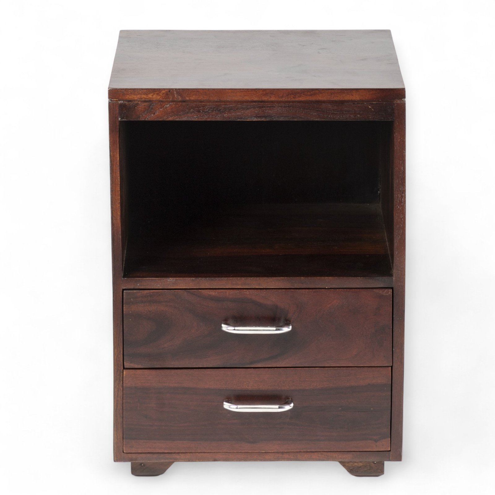 Ikiriya Kassel Sheesham Wood Contemporary Bedside Table/ End Table in Dark Walnut Finish - Image 2