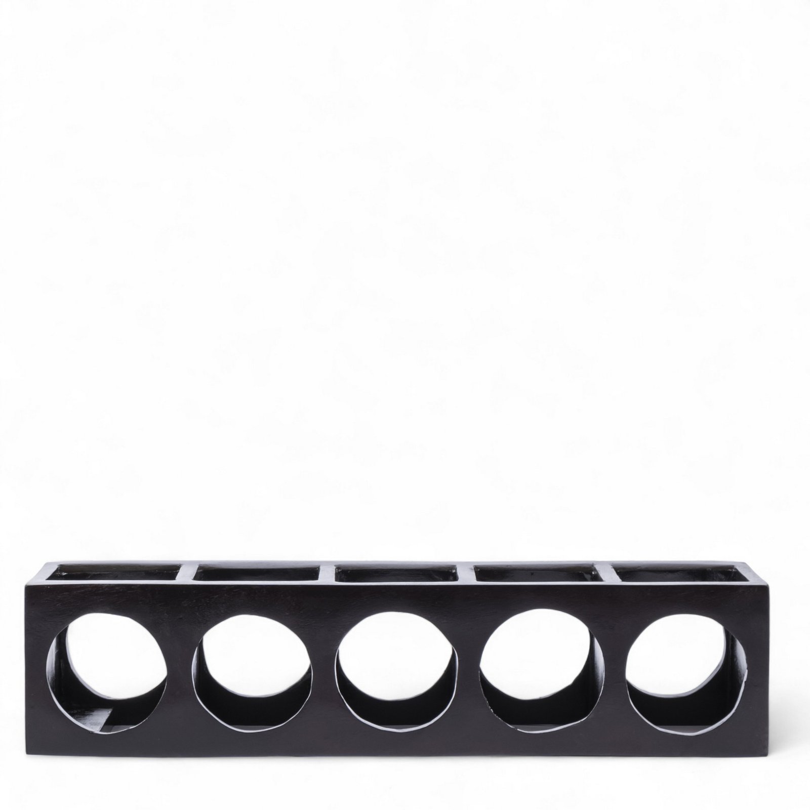 Ikiriya Wembley Sheesham Wood Accent Wine Rack in Extra Dark Mahagony Finish for upto 5 Bottles - Image 3