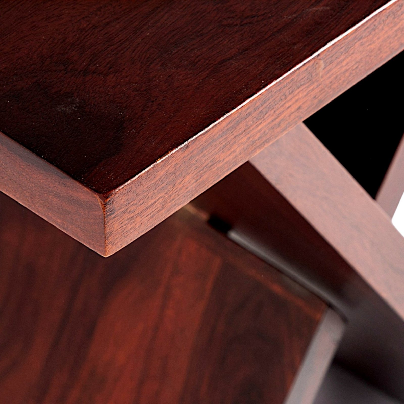 Ikiriya Darcy Sheesham Wood Contemporary Rectangle Tea Table / Side Table in Dark Walnut Finish - Image 5