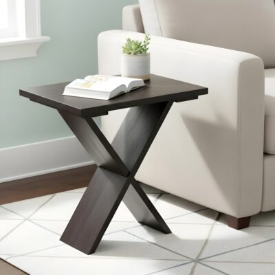 Ikiriya Darcy Sheesham Wood Contemporary Rectangle Tea Table / Side Table in Dark Mahagony Finish