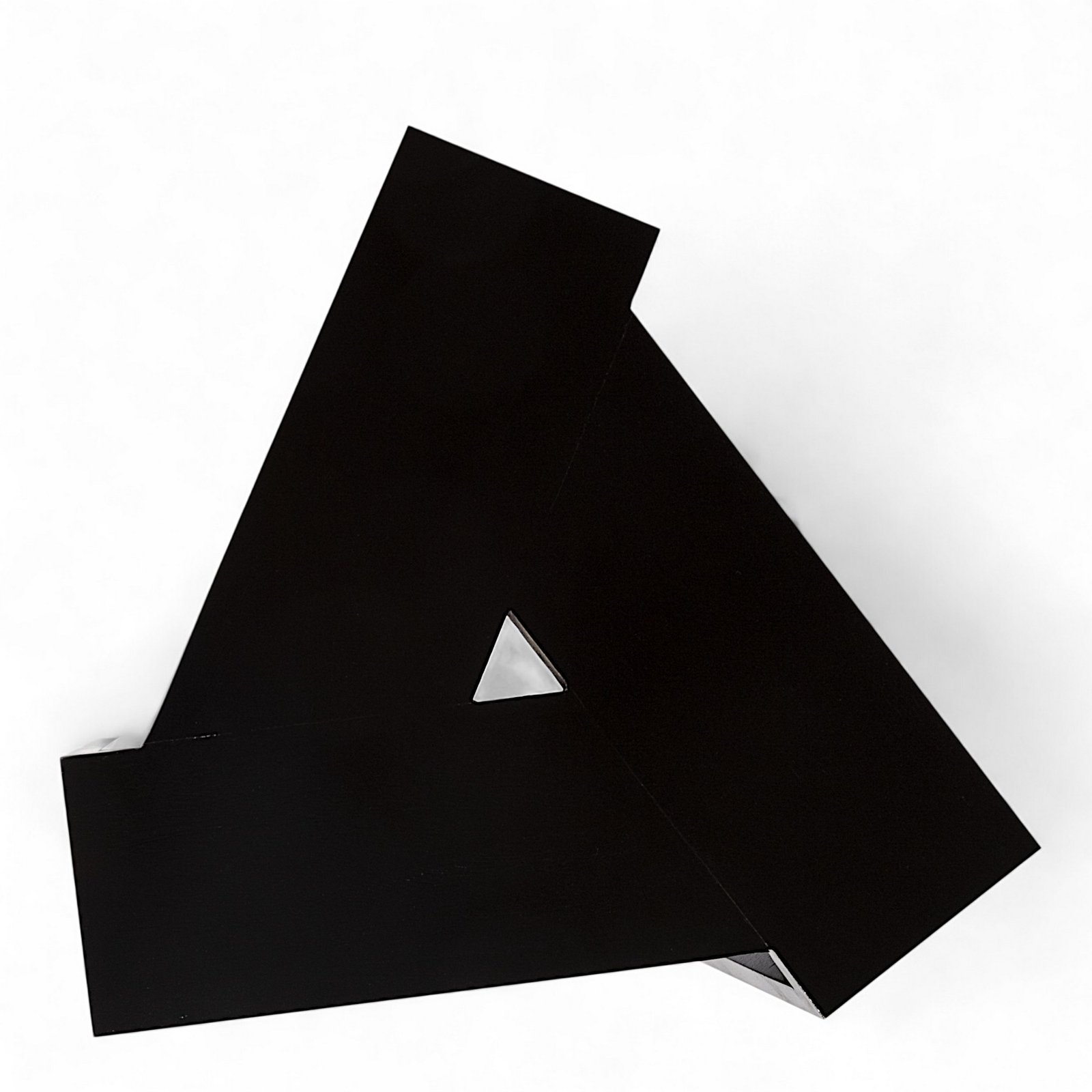 Ikiriya Avina Sheesham Wood Contemporary Triangle Set of 2 Sidetable / End Table in Extra Dark Mahagony Finish - Image 4