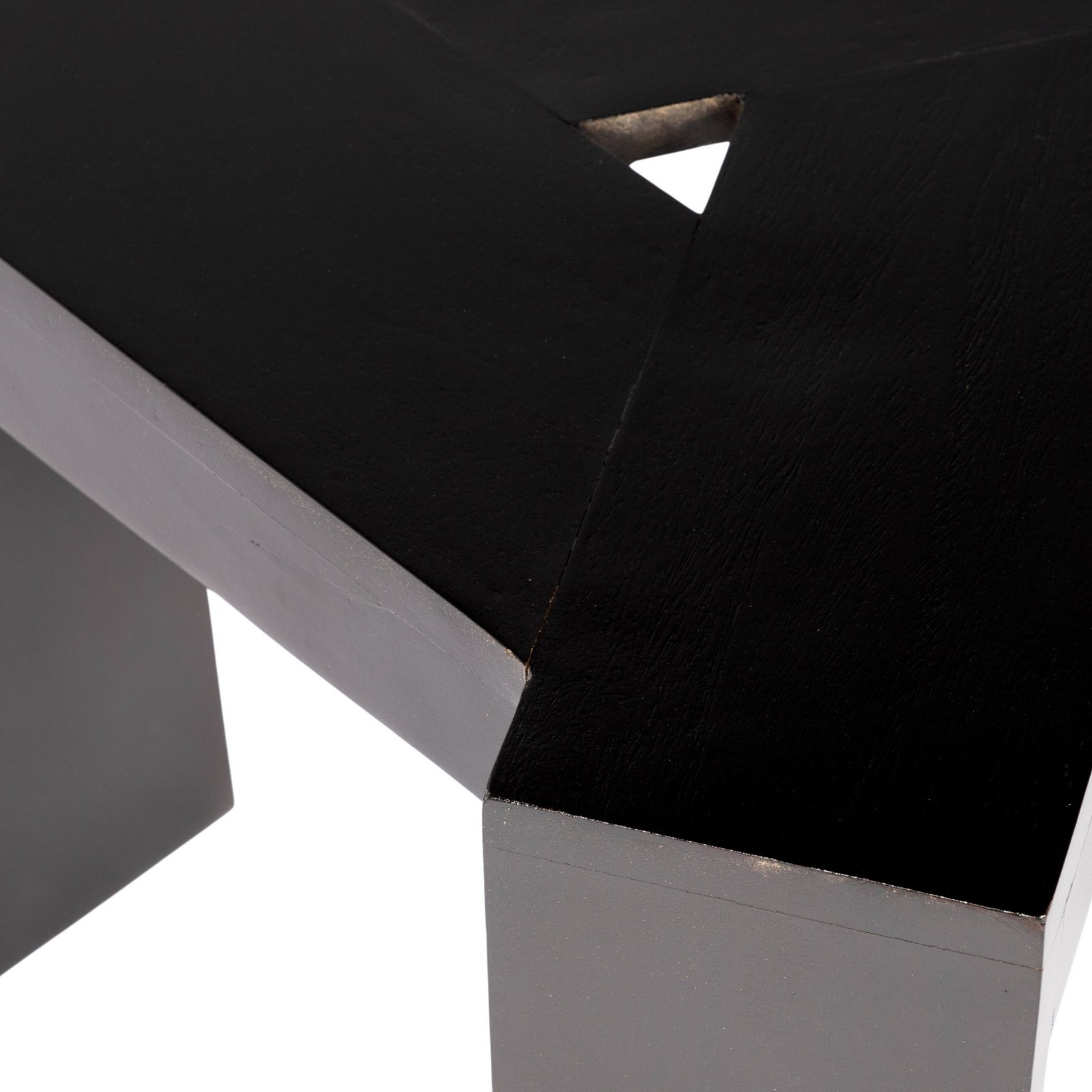 Ikiriya Avina Sheesham Wood Contemporary Triangle Set of 2 Sidetable / End Table in Extra Dark Mahagony Finish - Image 5