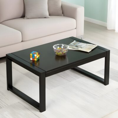 Ikiriya Camden Sheesham Wood Contemporary Rectangle Coffee Table in Extra Dark Mahagony Finish