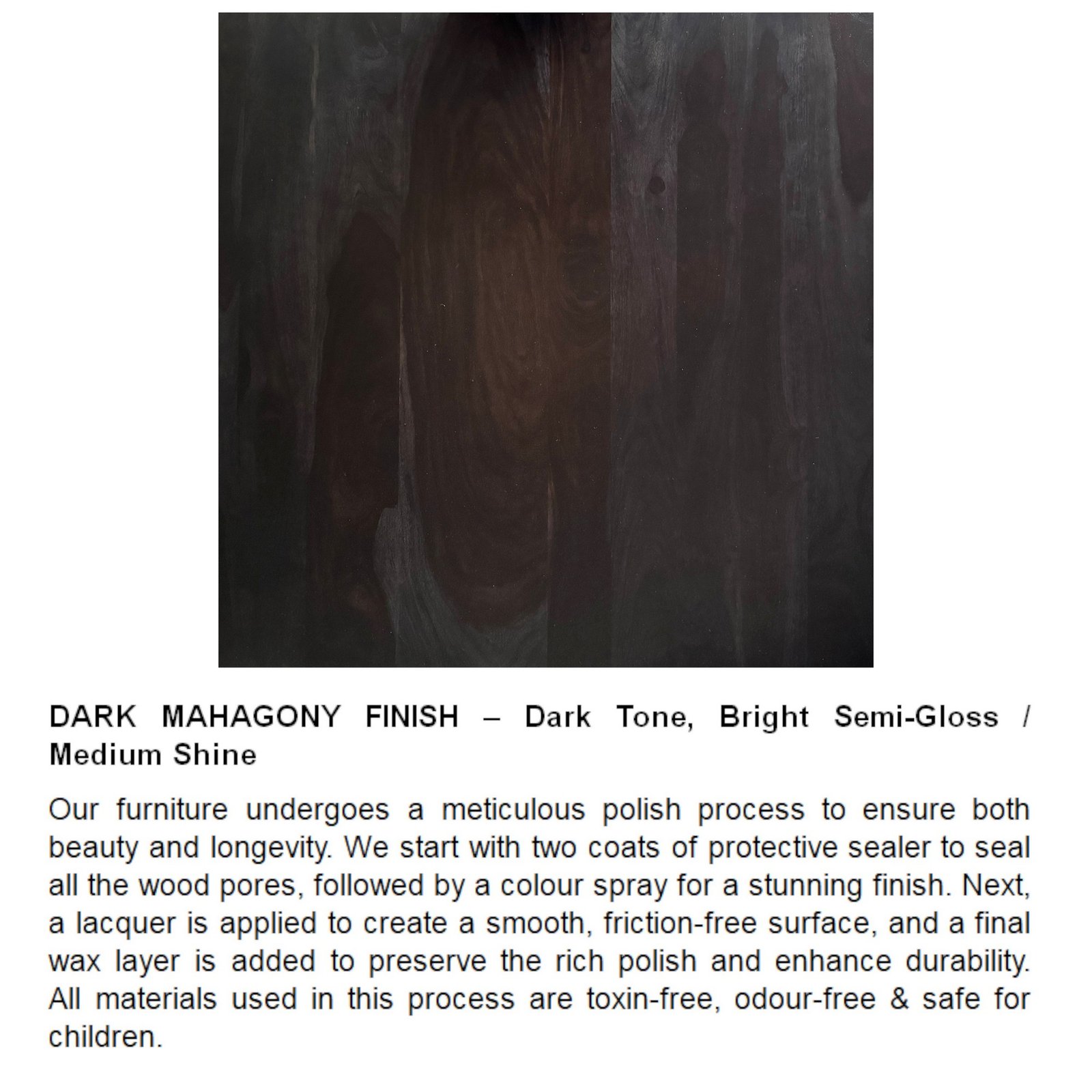 Ikiriya Hudson Sheesham Wood Contemporary Rectangle Coffee Table in Dark Mahagony Finish - Image 4