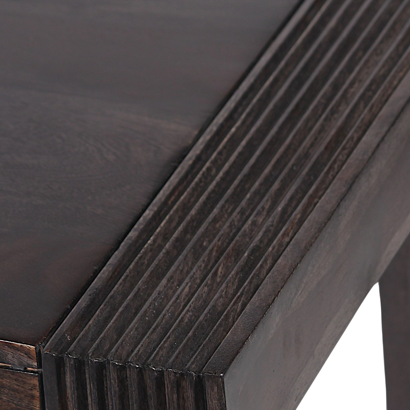 Ikiriya Hudson Sheesham Wood Contemporary Rectangle Coffee Table in Dark Mahagony Finish - Image 8