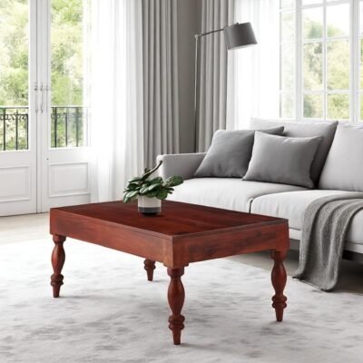 Ikiriya Hudson Sheesham Wood Traditional Rectangle Coffee Table in Honey Finish