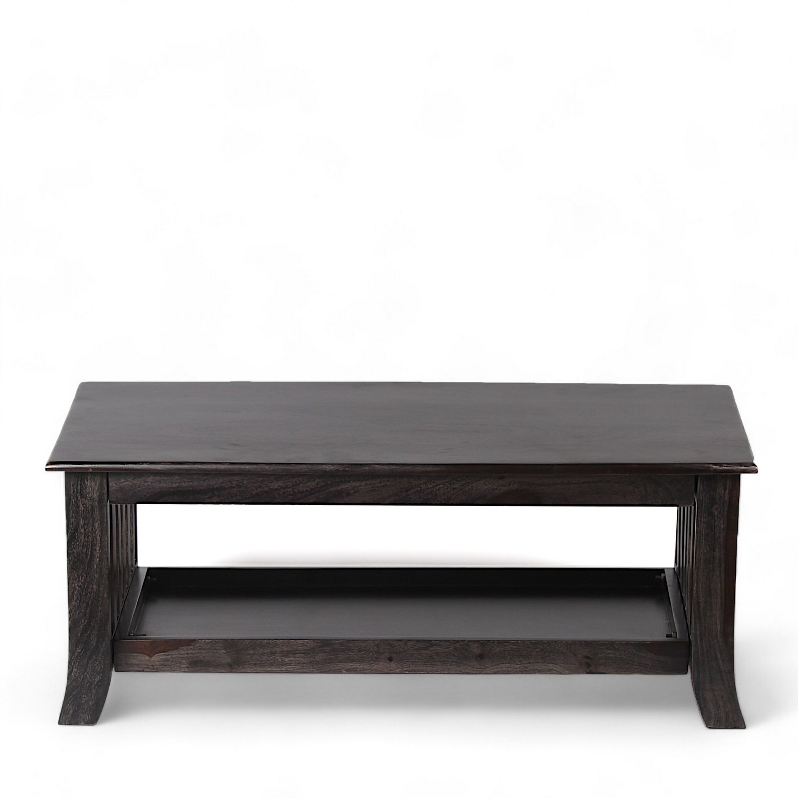 Ikiriya Blairs Sheesham Wood Accent Rectangle Coffee Table in Dark Mahagony Finish - Image 2