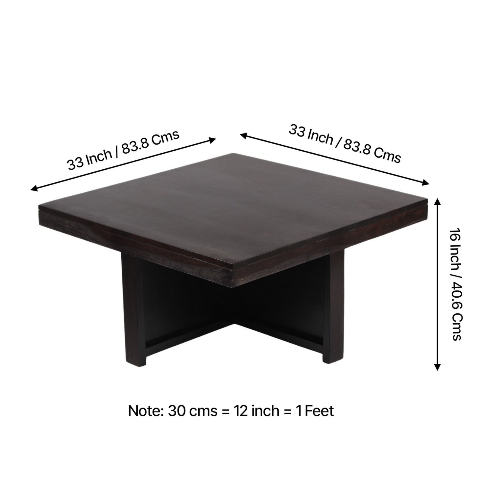 Ikiriya Blane Sheesham Wood Accent Coffee Table Set with 4 Stools in Dark Mahagony Finish with Turquoise Sea Velvet Cushions - Image 5