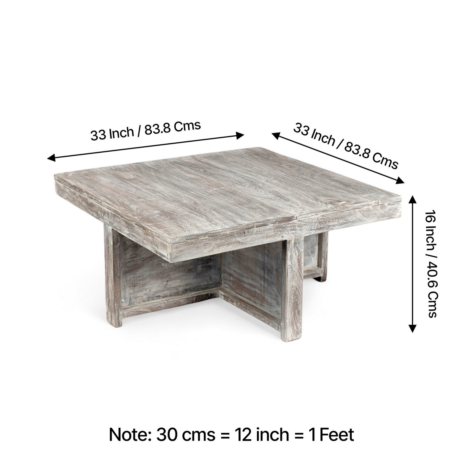 Ikiriya Blane Sheesham Wood Country Side Coffee Table Set with 4 Stools in Antique Multi-Colour Finish with Israel Print Patchwork Kantha Cushions - Image 4