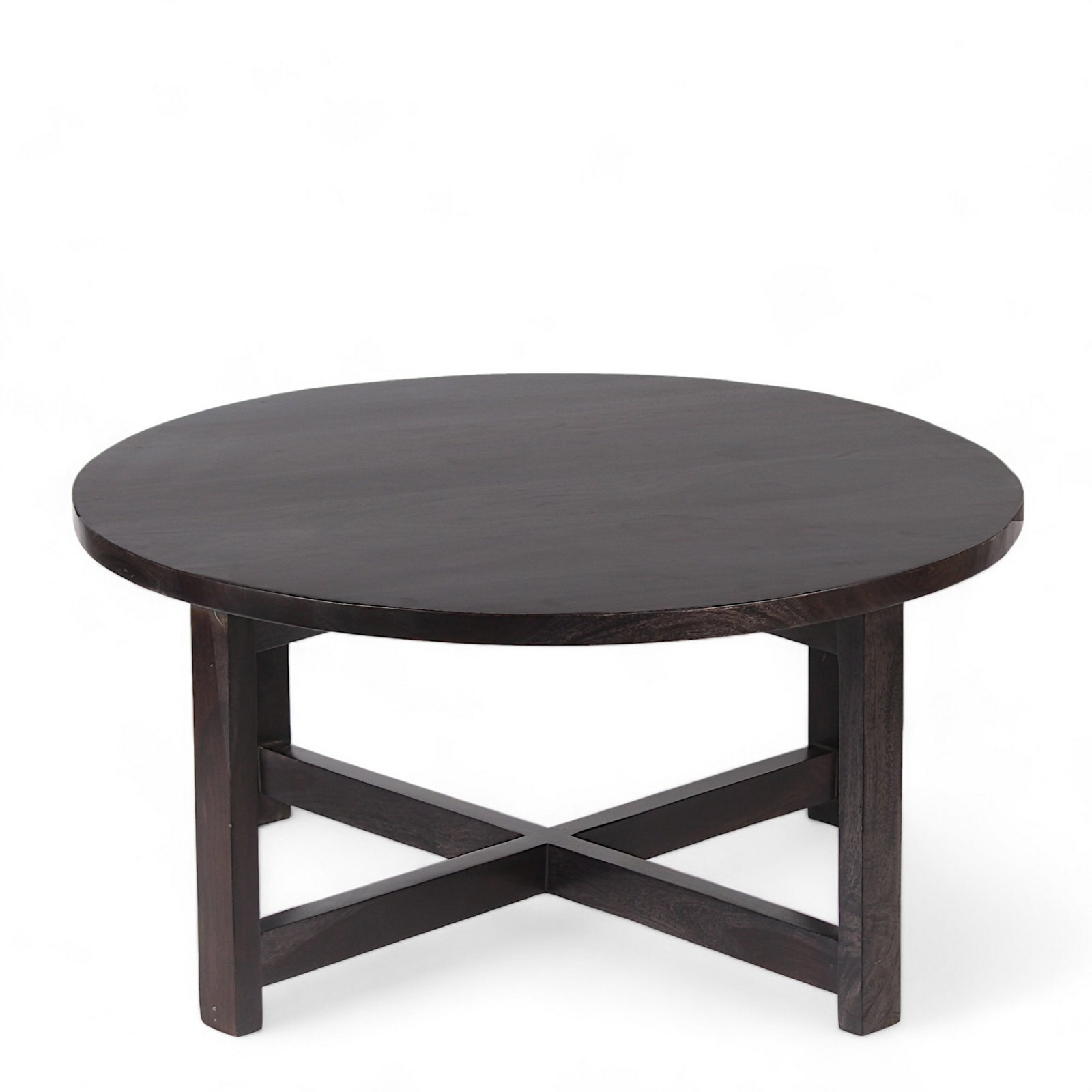 Ikiriya Nashville Sheesham Wood Accent Coffee Table Set with 4 Stools in Dark Mahagony Finish with Turquoise Sea Velvet Cushions - Image 9