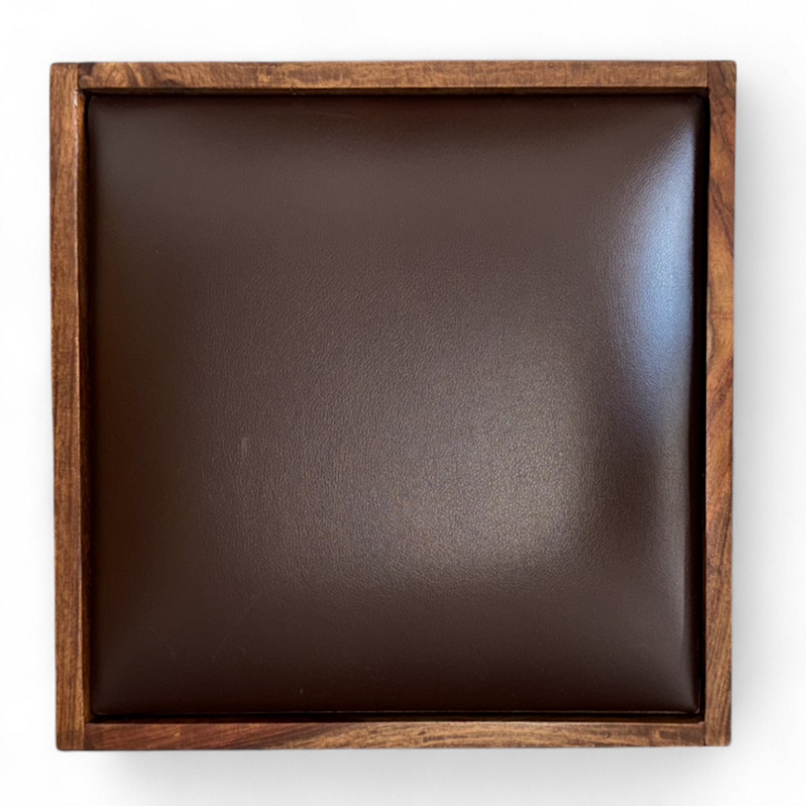 Ikiriya Nordic Sheesham Wood Accent Coffee Table Set with 4 Stools in Provisional Teak Finish with Brown Leatherite Cushions - Image 9