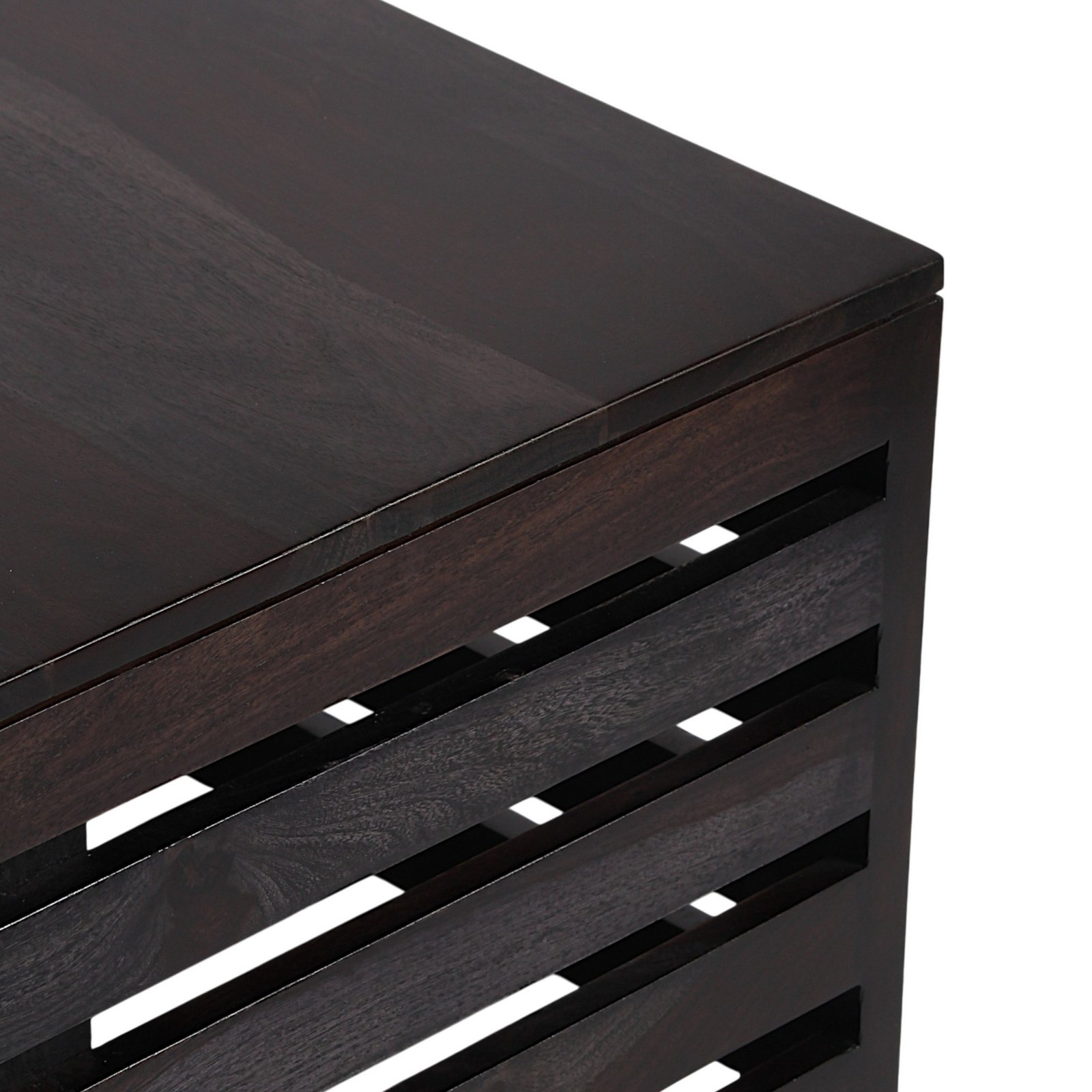 Ikiriya Kingsville Sheesham Wood Contemporary Square Coffee Table in Dark Mahagony Finish - Image 8