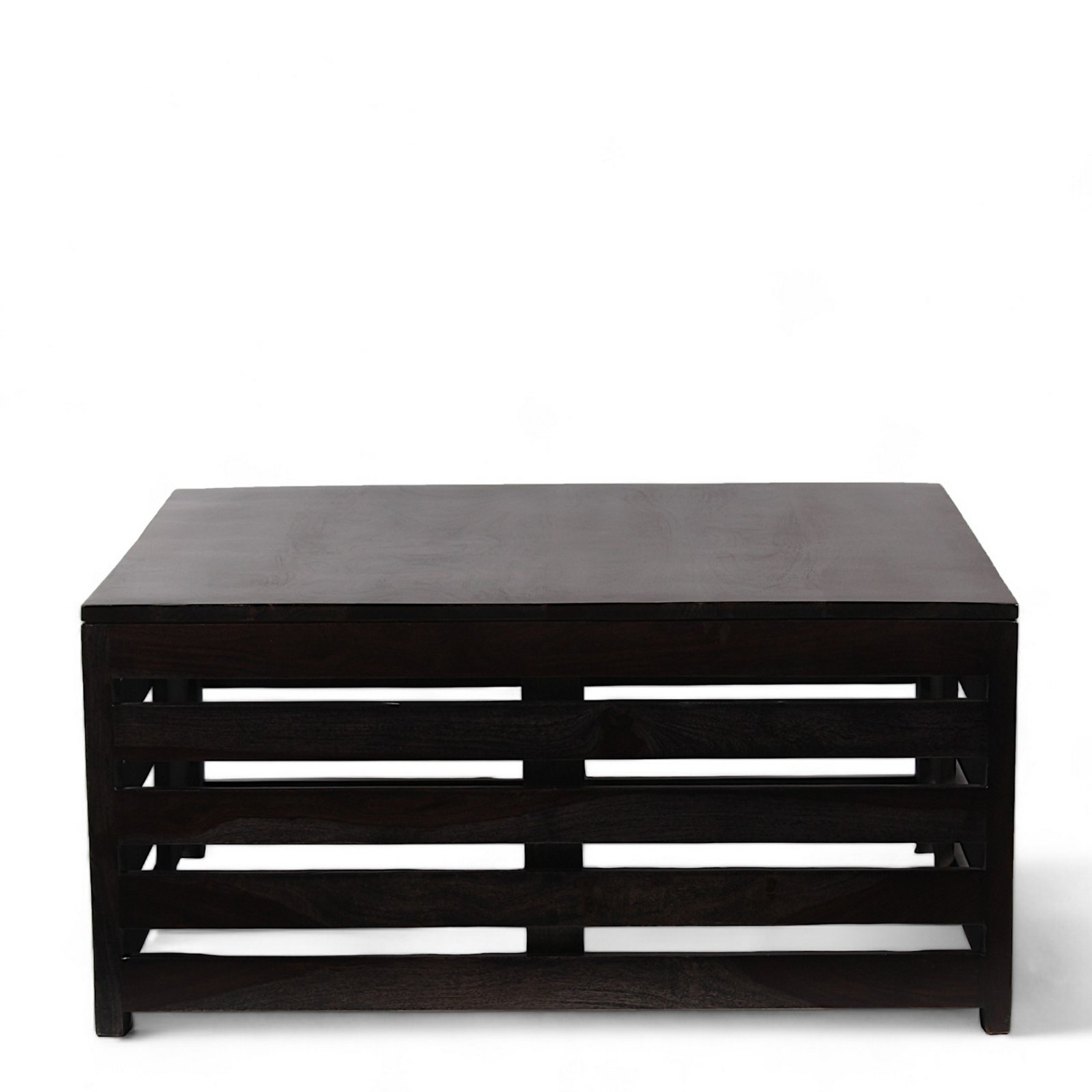 Ikiriya Kingsville Sheesham Wood Contemporary Square Coffee Table in Dark Mahagony Finish - Image 2