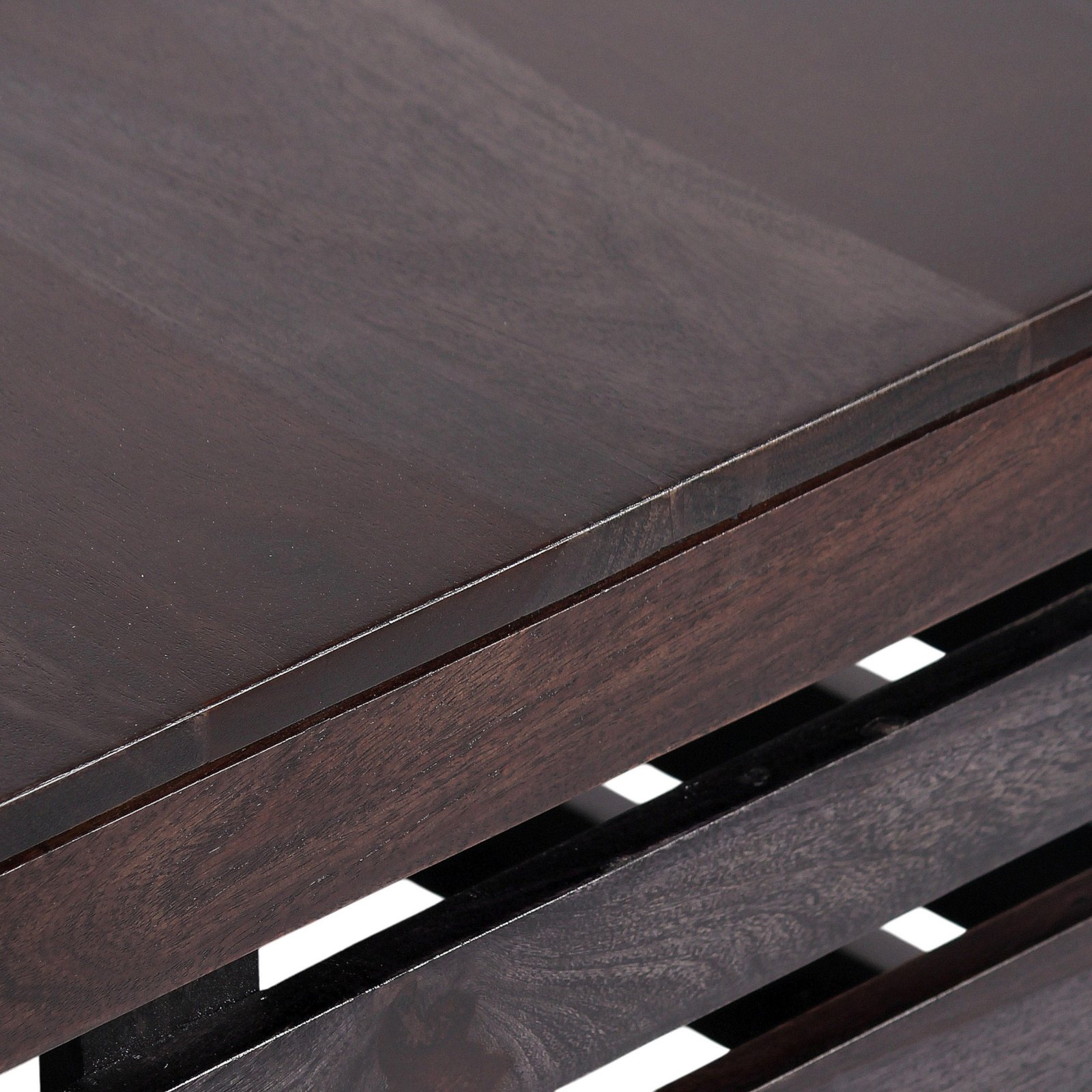 Ikiriya Kingsville Sheesham Wood Contemporary Square Coffee Table in Dark Mahagony Finish - Image 8