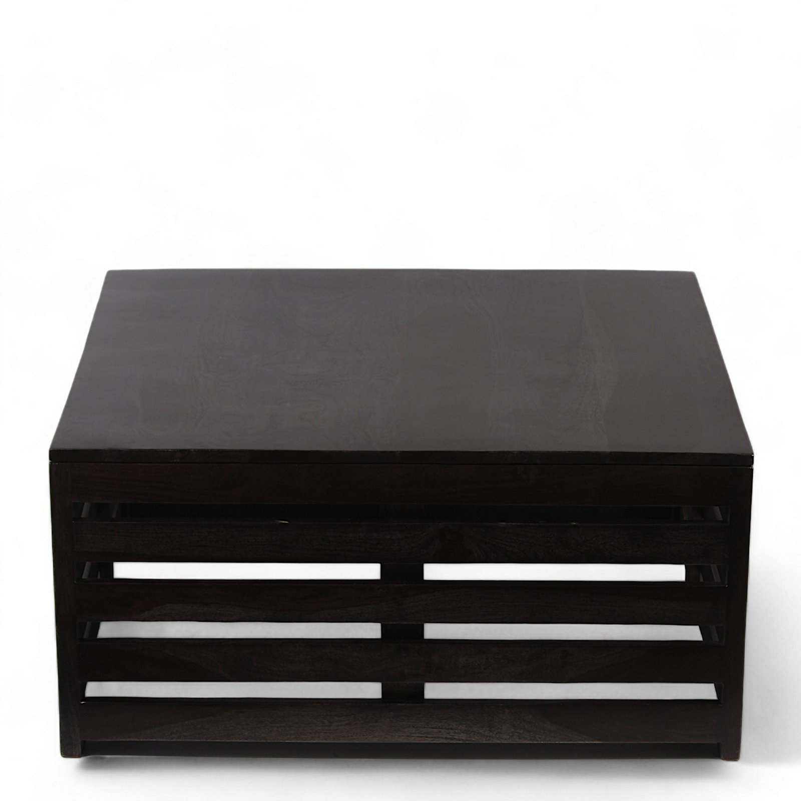 Ikiriya Kingsville Sheesham Wood Contemporary Square Coffee Table in Dark Mahagony Finish - Image 9