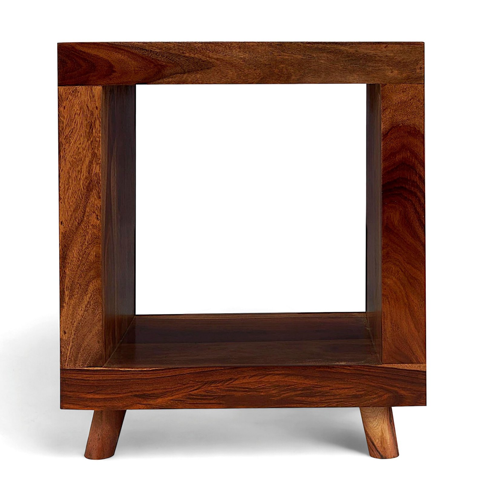 Ikiriya Berlin Sheesham Wood Contemporary Rectangle End Table/ Side Table in Natural Teak Finish - Image 3