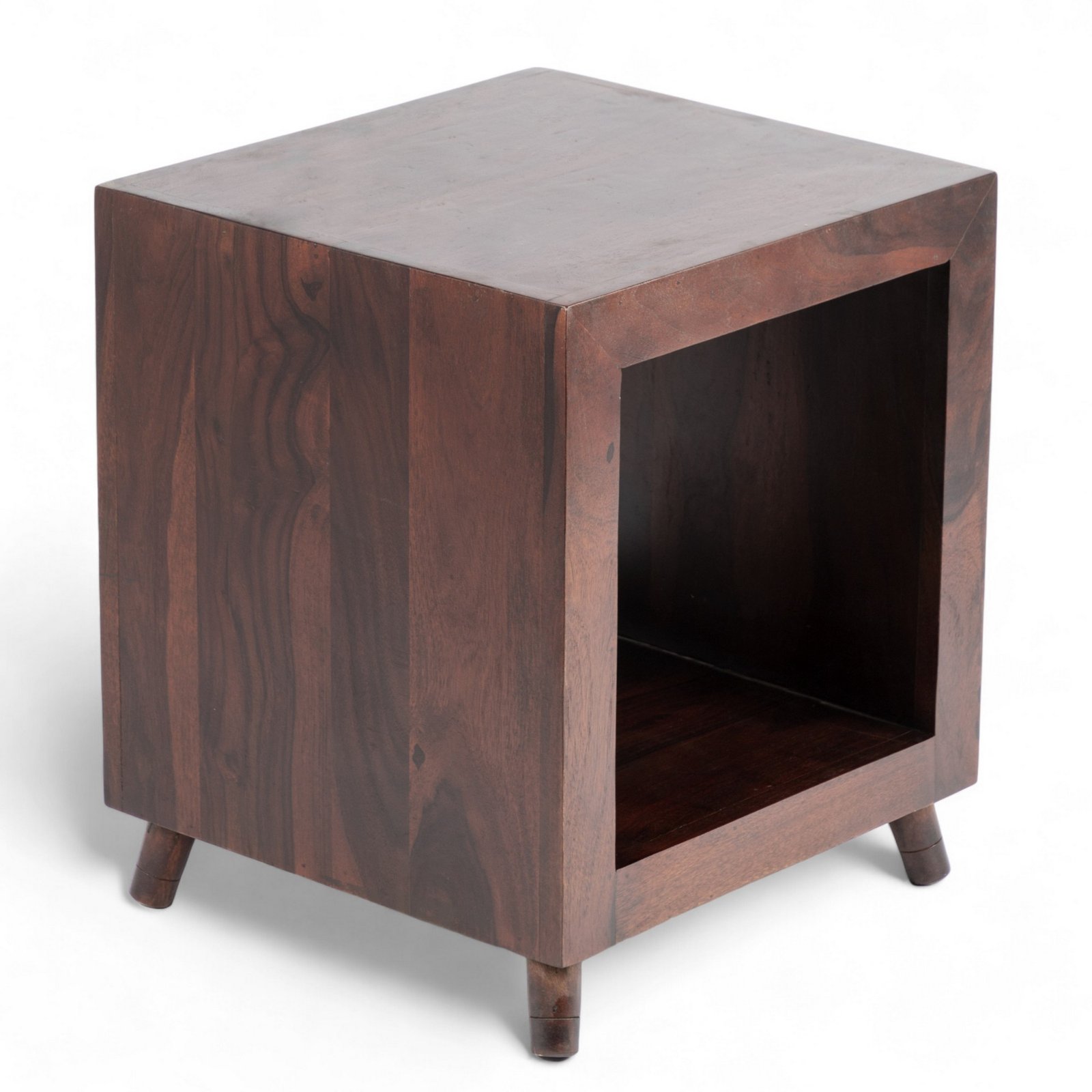 Ikiriya Berlin Sheesham Wood Contemporary Rectangle End Table/ Side Table in Dark Walnut Finish - Image 3