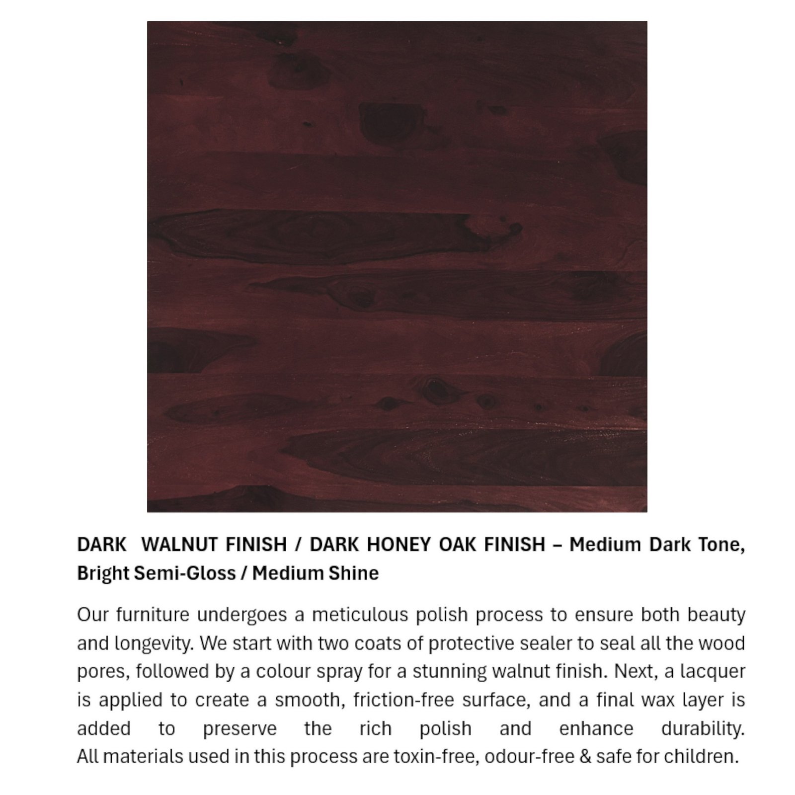 Ikiriya Berlin Sheesham Wood Contemporary Rectangle End Table/ Side Table in Dark Walnut Finish - Image 5