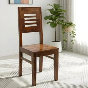 Ikiriya Oliver Sheesham Wood Accent Dining Chair in Teak Finish