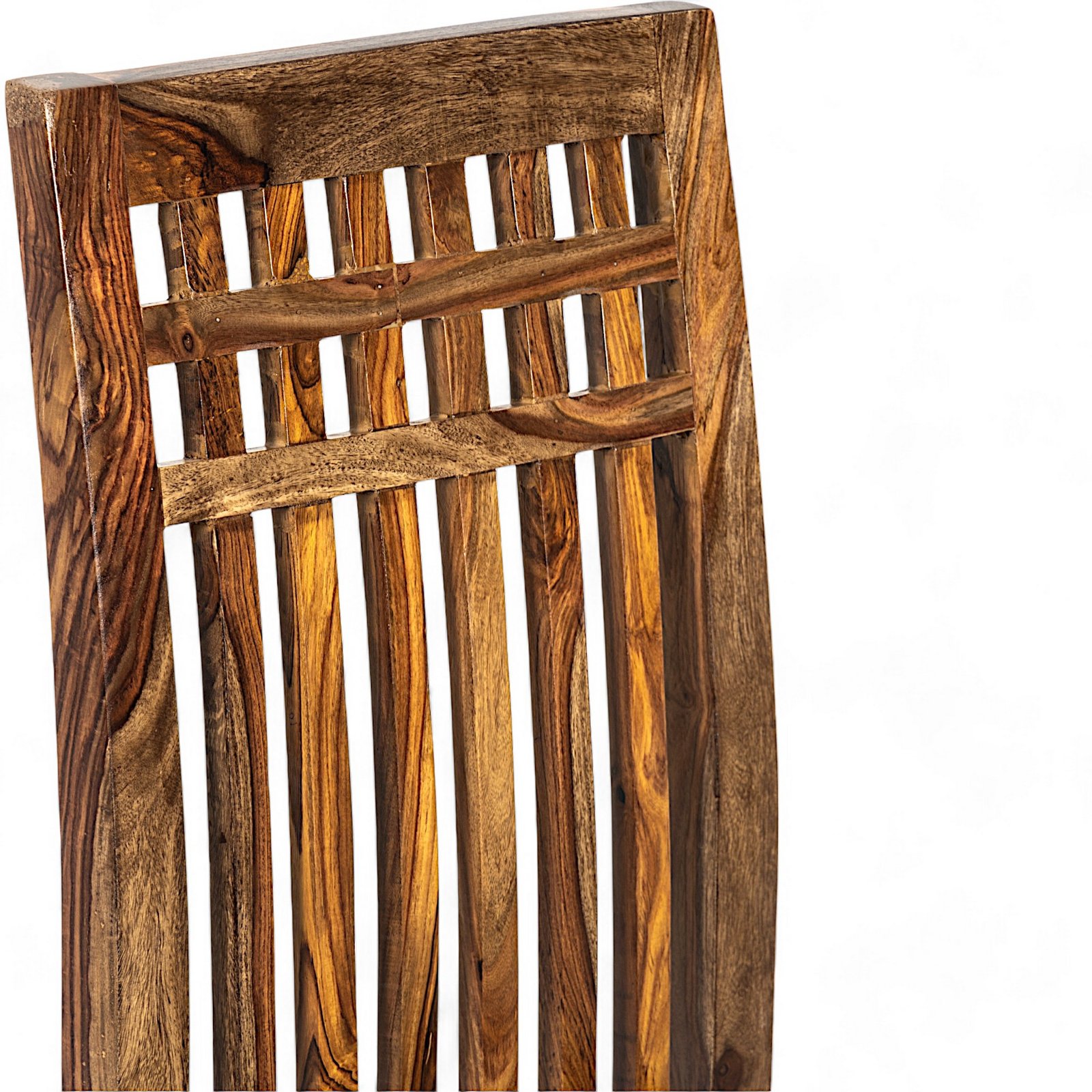 Ikiriya Columbus Sheesham Wood Accent Dining Chair in Anchor Grey Fabric Cushioning with Teak Finish - Image 8