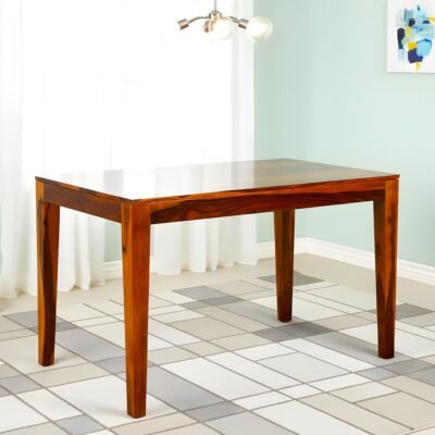Ikiriya Oakmont Sheesham Wood Contemporary Dining Table in Pine Finish (Lgo)