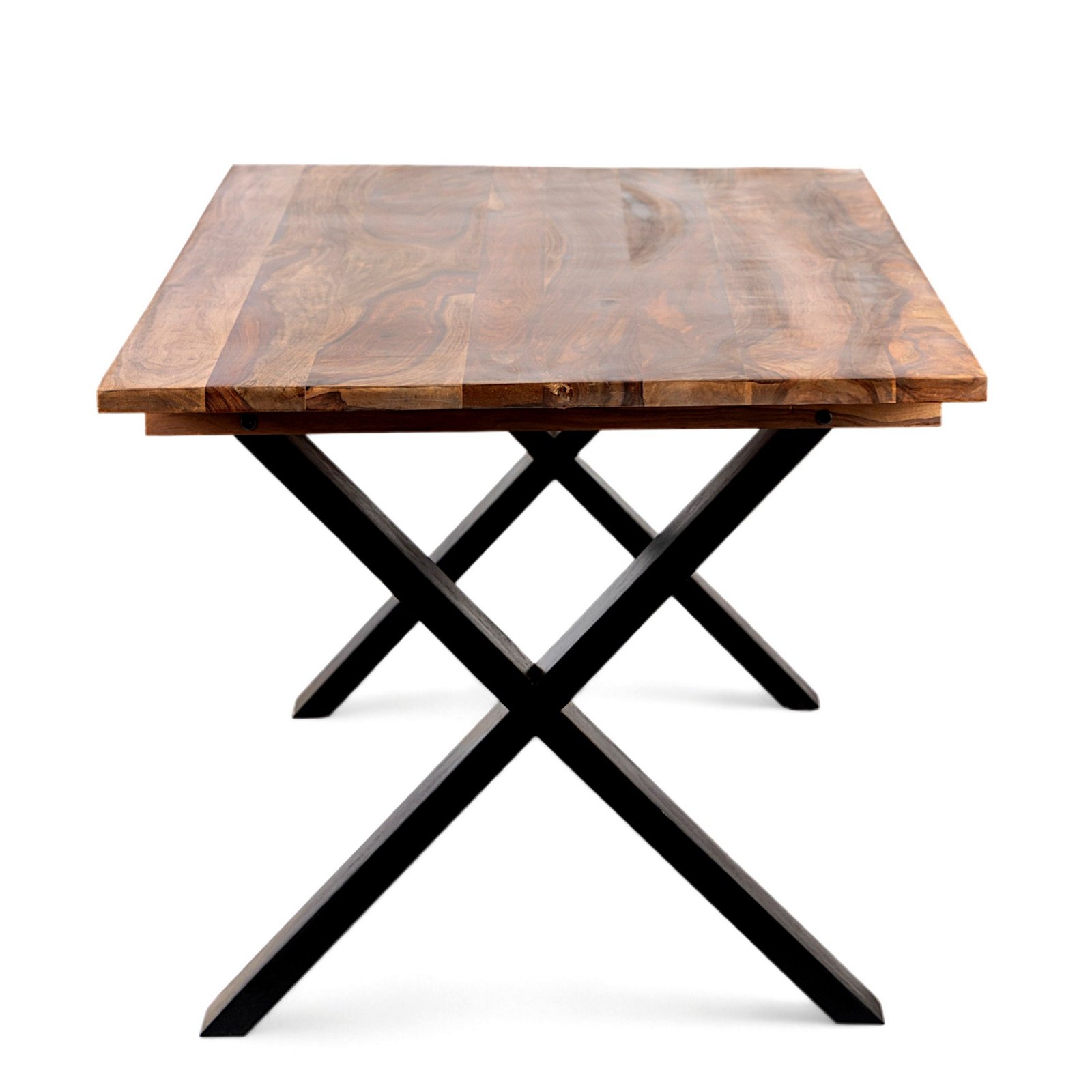 Ikiriya Rosslyn Sheesham Wood Contemporary Dining Table in Teak Finish - Image 3