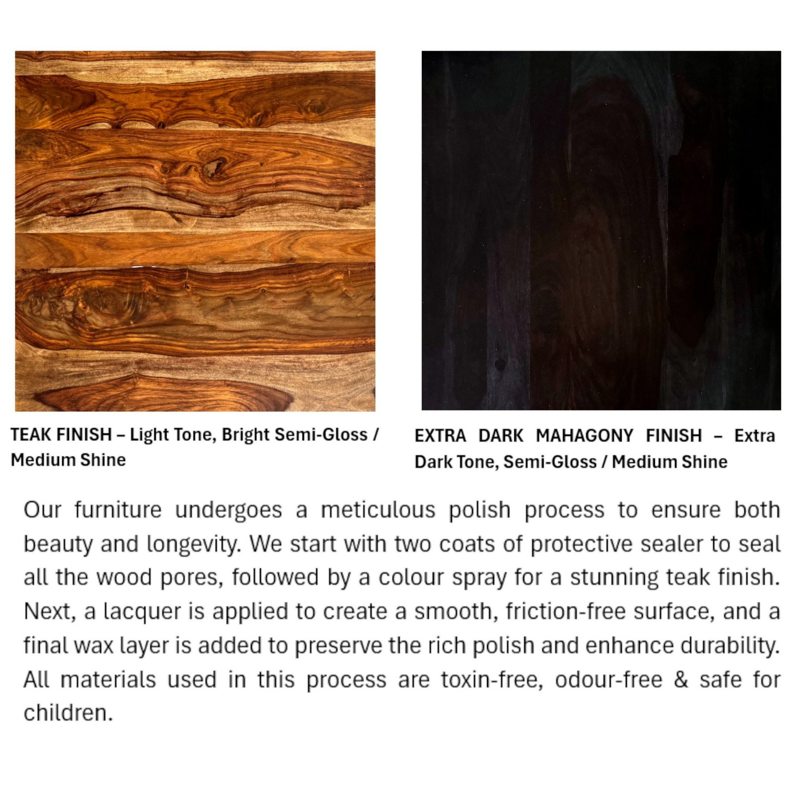 Ikiriya Rosslyn Sheesham Wood Contemporary Dining Table in Teak Finish - Image 4