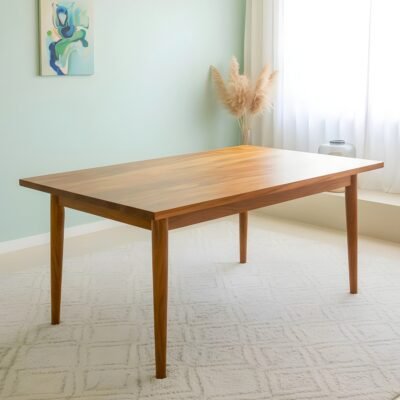 Ikiriya Oakmont Sheesham Wood Contemporary Dining Table in Teak Finish