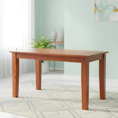 Ikiriya Oakmont Sheesham Wood Contemporary Dining Table in Honey Finish