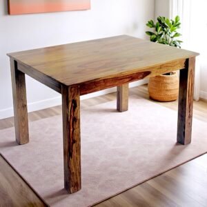 Ikiriya Oakmont Sheesham Wood Contemporary Dining Table in Teak Finish
