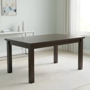 Ikiriya Oakmont Sheesham Wood Contemporary Dining Table in Dark Walnut Finish