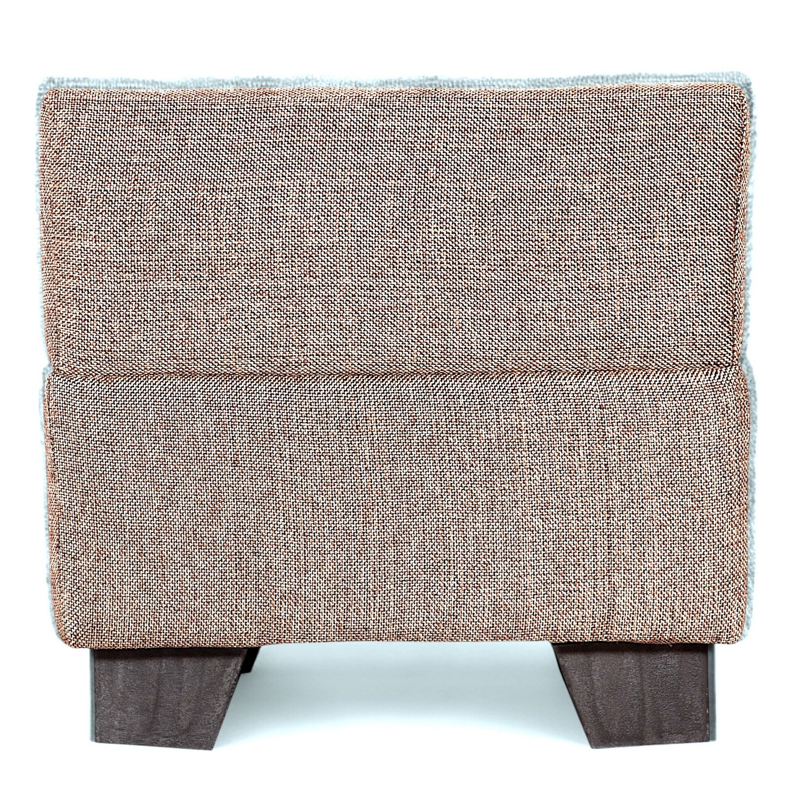 Ikiriya Iris Solid Wood Contemporary Square Set of 2 Pouffees in Jute Beige Upholstery - Image 3