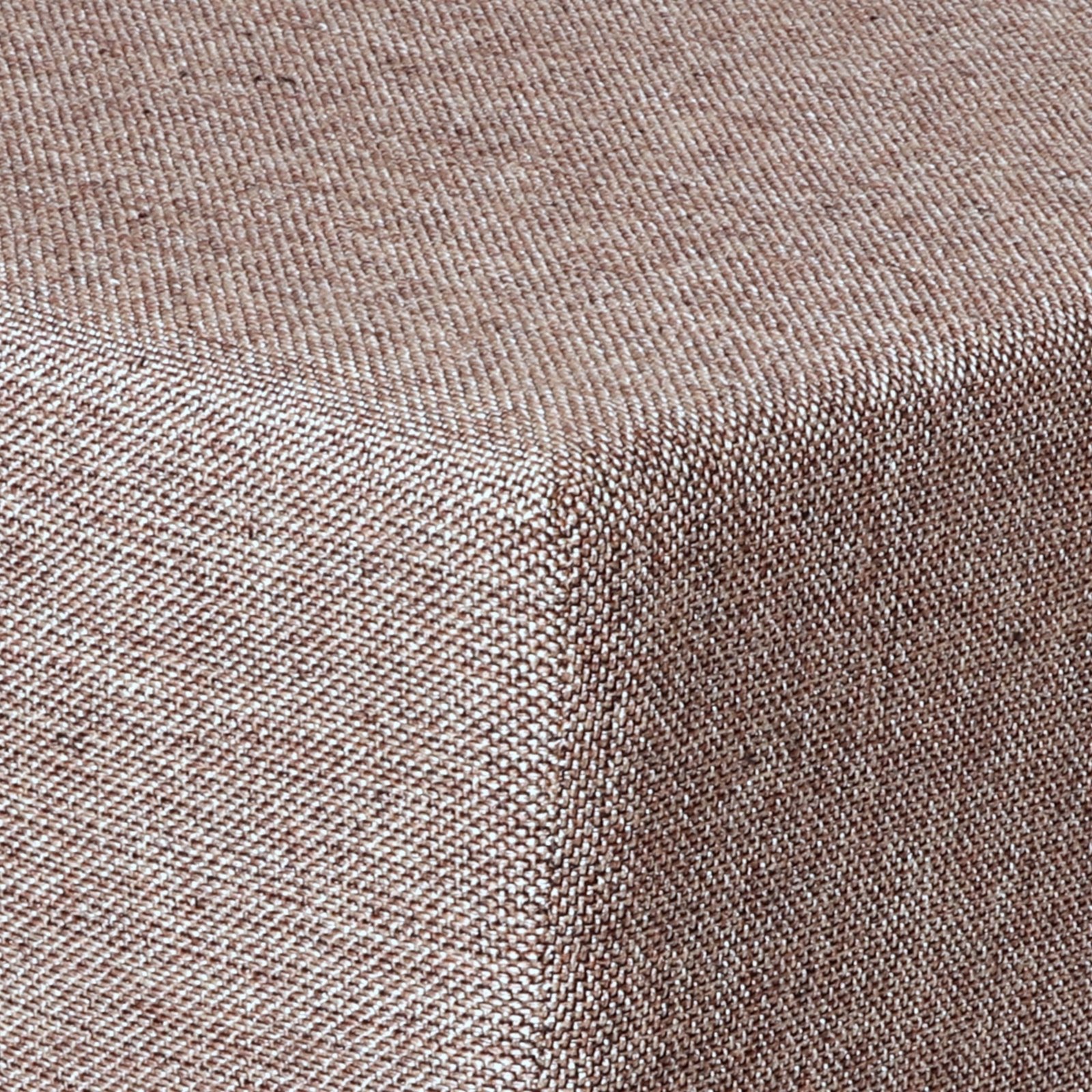 Ikiriya Iris Solid Wood Contemporary Square Set of 2 Pouffees in Jute Beige Upholstery - Image 6