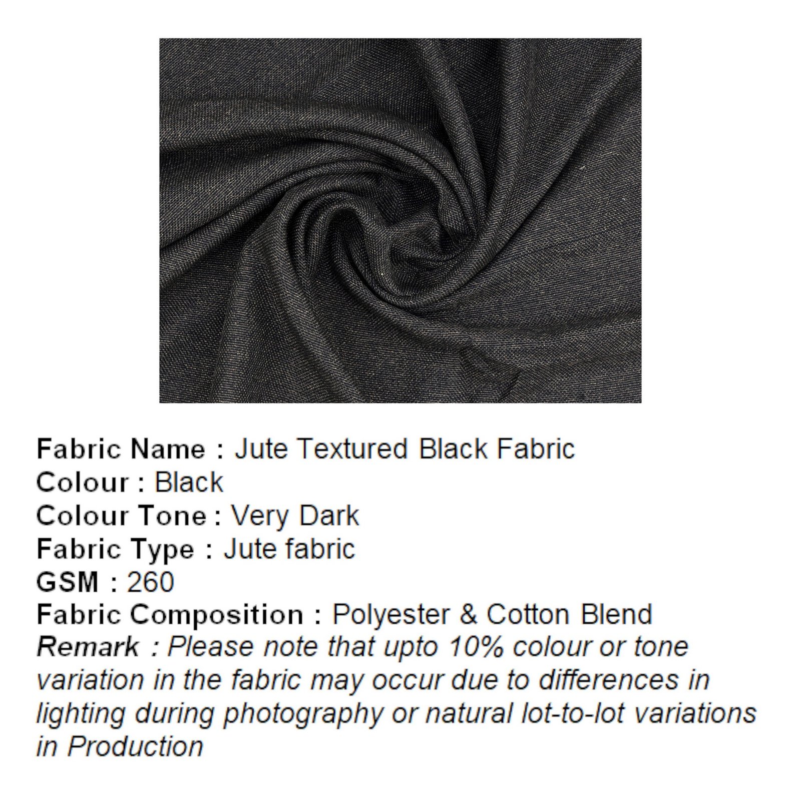 Ikiriya Iris Solid Wood Contemporary Square Pouffee in Jute Black Upholstery - Image 5