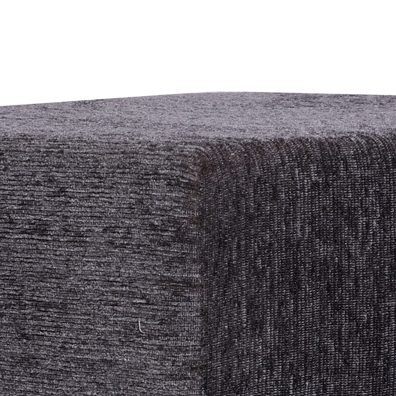 Ikiriya Iris Solid Wood Contemporary Square Set of 2 Pouffees in Anchor Grey Mossy Fabric Upholstery - Image 6