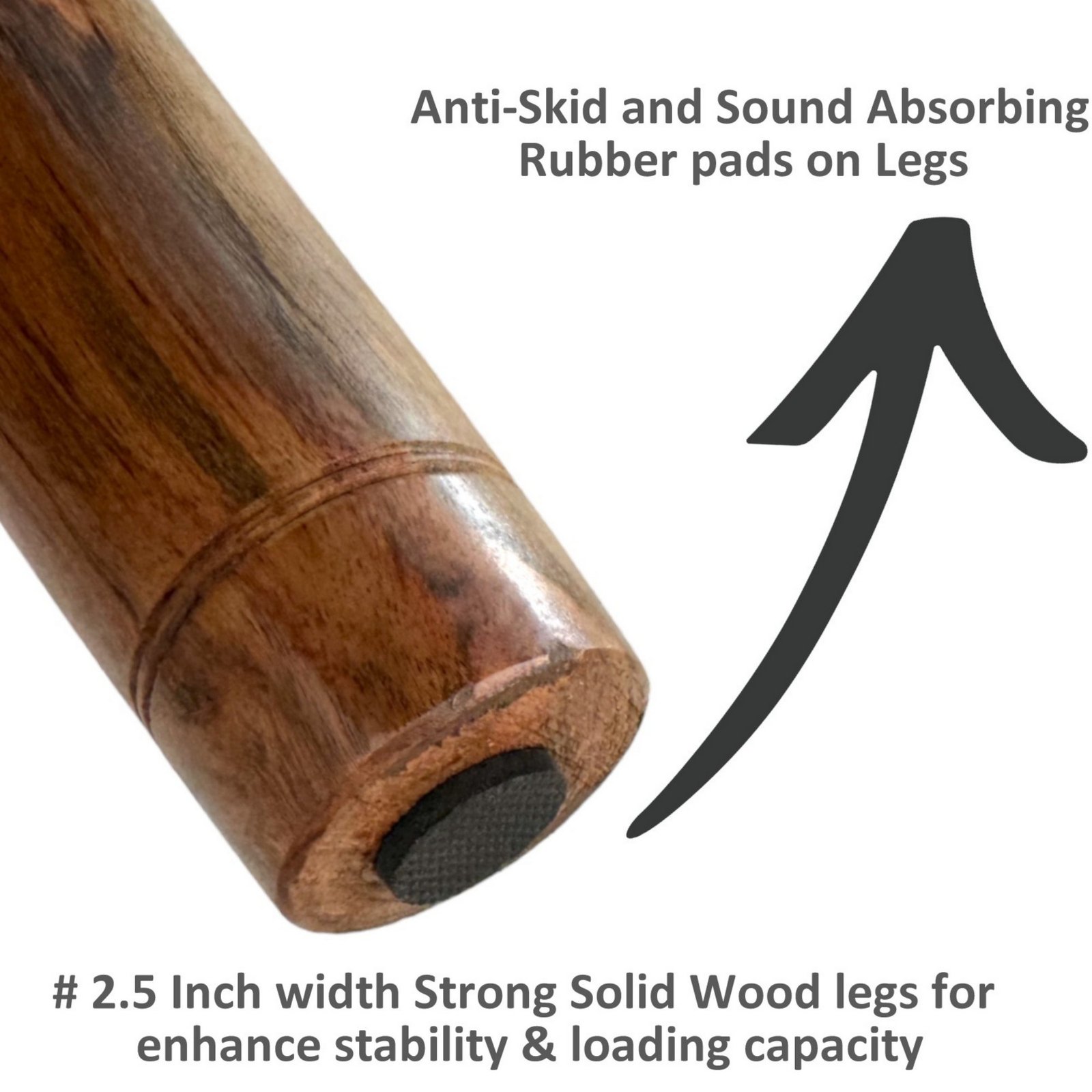 Ikiriya Verona Acacia Wood Accent Square Set of 2 Pouf Stools in Blue Jacquard Work Fabric Upholstery - Image 6